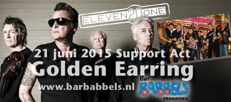 Golden Earring show ad June 21, 2015 Krommenie Babbels Live event